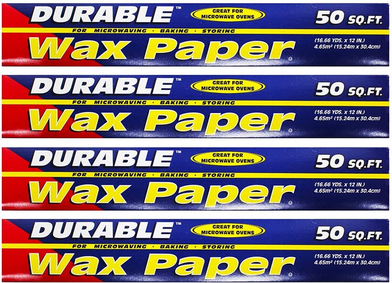 (4 pack) Durable Wax Paper for Microwave, Baking, Storing, Arts