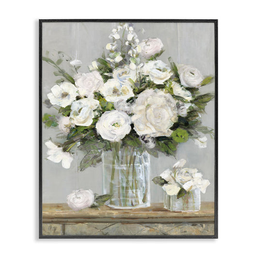 Country White Full Blossoms'| Framed Giclee Art