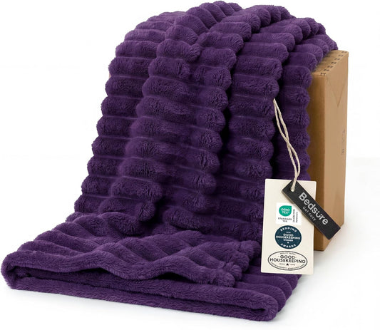 Bedsure GentleSoft Throw Blanket - Super Soft Cozy Purple Blanket for Couch | 50x70 Inches