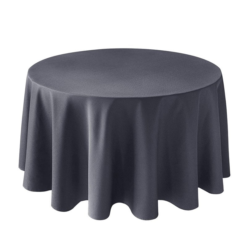 Biscaynebay Textured Fabric Round Tablecloths 108" only, Royal Blue Water Resistant Table Cloth Circle Folding Table Covers Linen for Dining, Kitchen, Wedding, Parties etc. Machine Washable