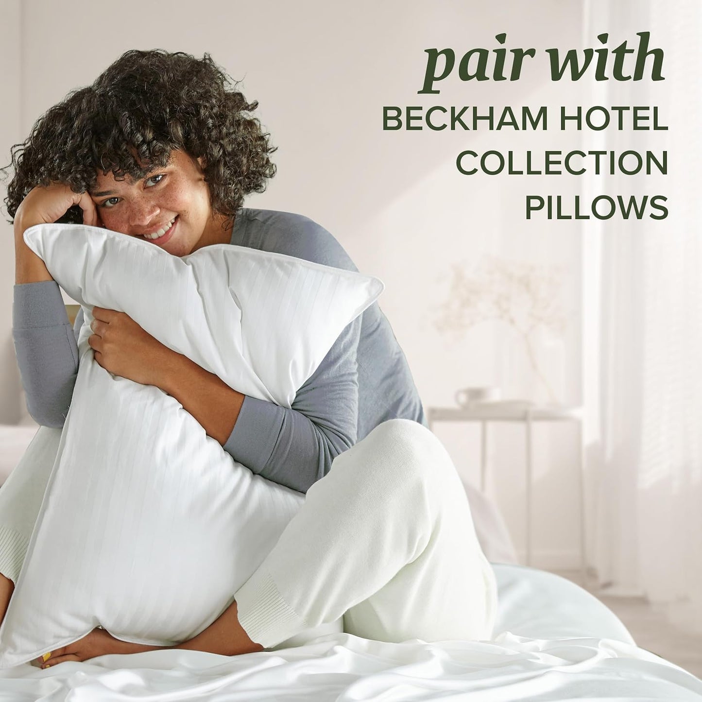 Beckham Hotel Collection Queen Size White Pillow Protectors - Soft, Breathable Cotton, Set of 2