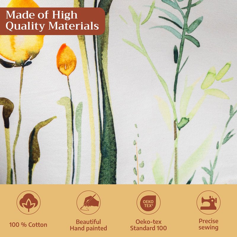 Maison d' Hermine Table Cloth Rectangle Table 100% Cotton 60 x 90 Inches Tablecloth Reusable Decorative for Dining Kitchen Room Farmhouse Home Gifts for Mothers Day Spring Summer - Botanical Fresh