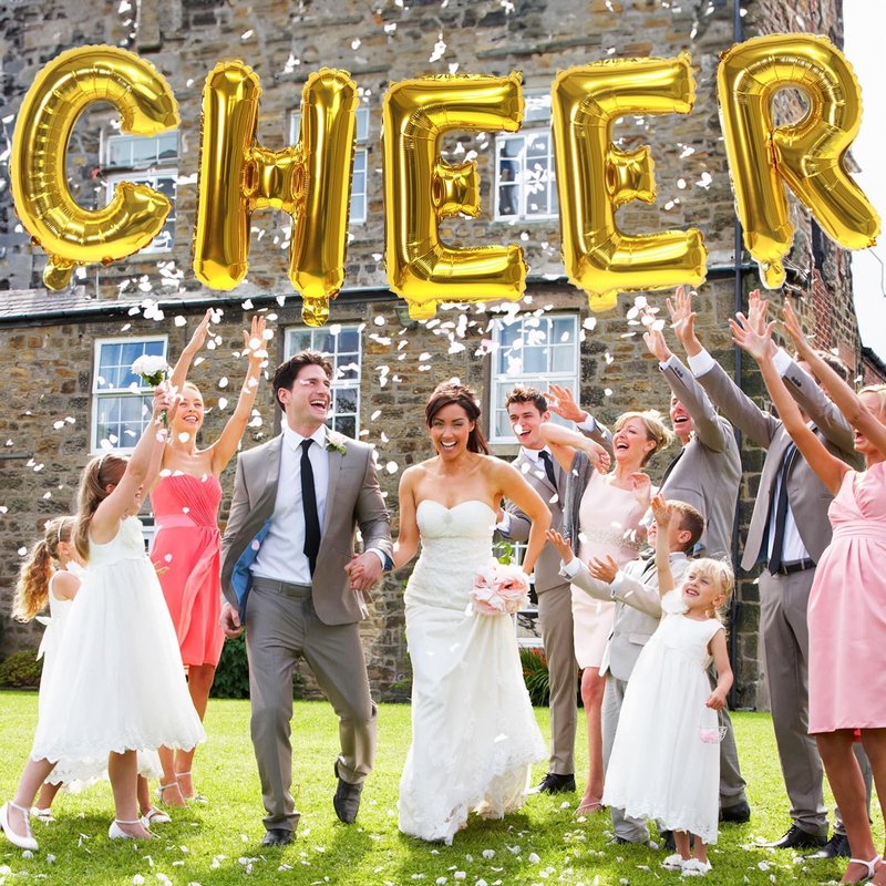 Large Custom Balloon Letters U, 40 Inch Helium Alphabet Word Balloons Decor, Big Self Inflating Foil A-Z Gold Letter Name Balloons for Boys Women Birthday Anniversary Party Decorations Supplies