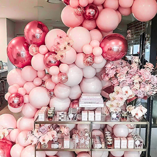 PartyWoo Baby Pink Balloons 140pcs Different Sizes of 18 12 10 5 Inch Pastel Light Pale Pink Balloon Arch Kit for Baby Shower Gender Reveal Wedding Princess Birthday Party Decorations Pink-Q18