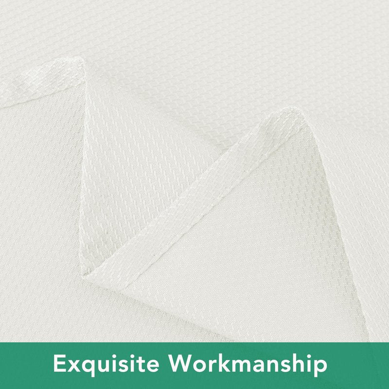 Biscaynebay Textured Fabric Tablecloths Round 60", Ivory Water Resistant Table Cloth Small Circle Folding Table Covers for Dining, Kitchen, Wedding, Parties etc. Machine Washable