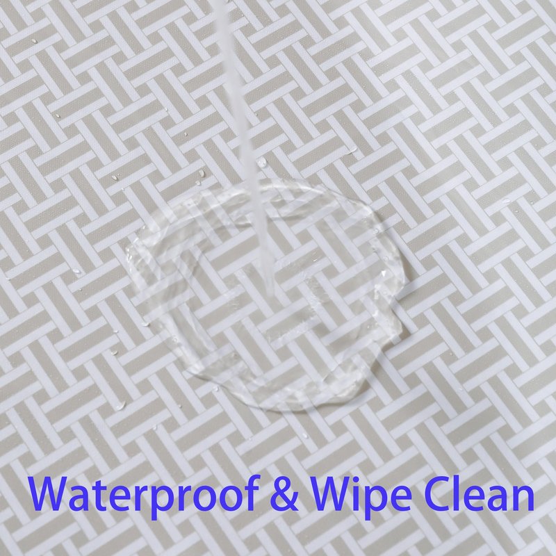 Walrus Heavy Duty Vinyl Tablecloth with Flannel Backing Waterproof Oil-Proof Plastic Table Cloth Stain-Resistant Wipeable Rectangle or Square Table Cover for Indoor and Outdoor (Weaving, 60X102 Inch)