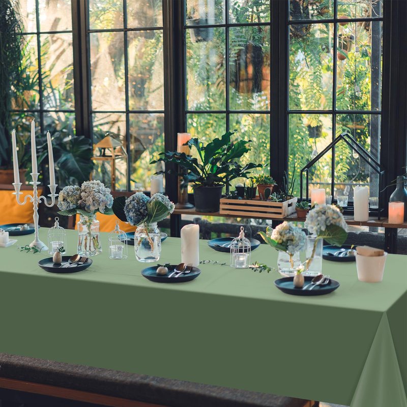 Sage Green Tablecloth and Napkins Set