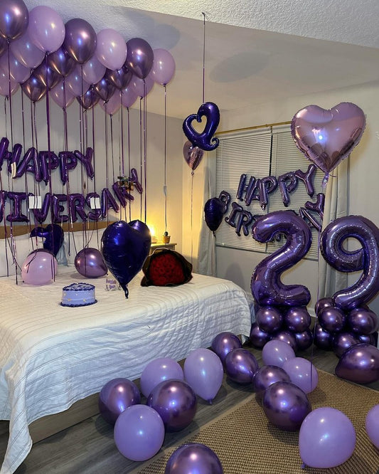 Purple Number 6 Balloon 40 Inch, 6th Birthday Party Decorations for Children, Giant 6 Foil Balloon for Party Supplies