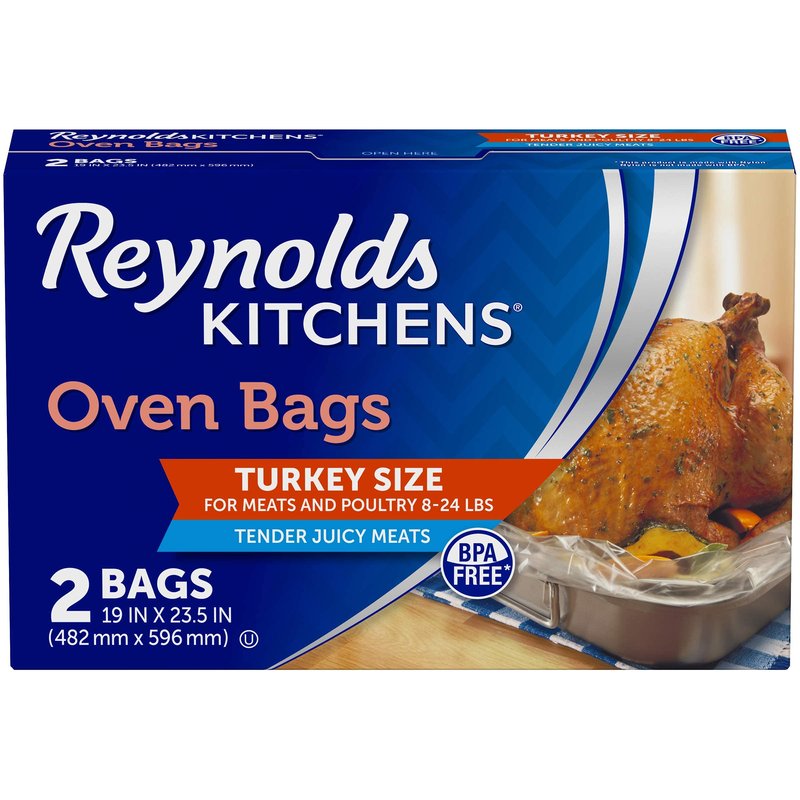 Reynolds Kitchens Turkey Size Oven Bags, Holds Up to 24 Pounds, 2 Count