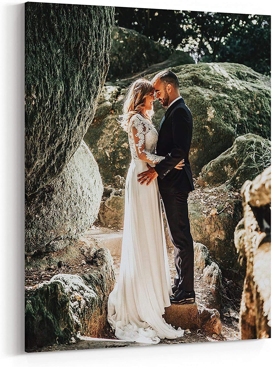 P&L ART Personalized Custom Canvas Prints - Transform Your Photos into Stunning Wall Art | 12x18 Framed