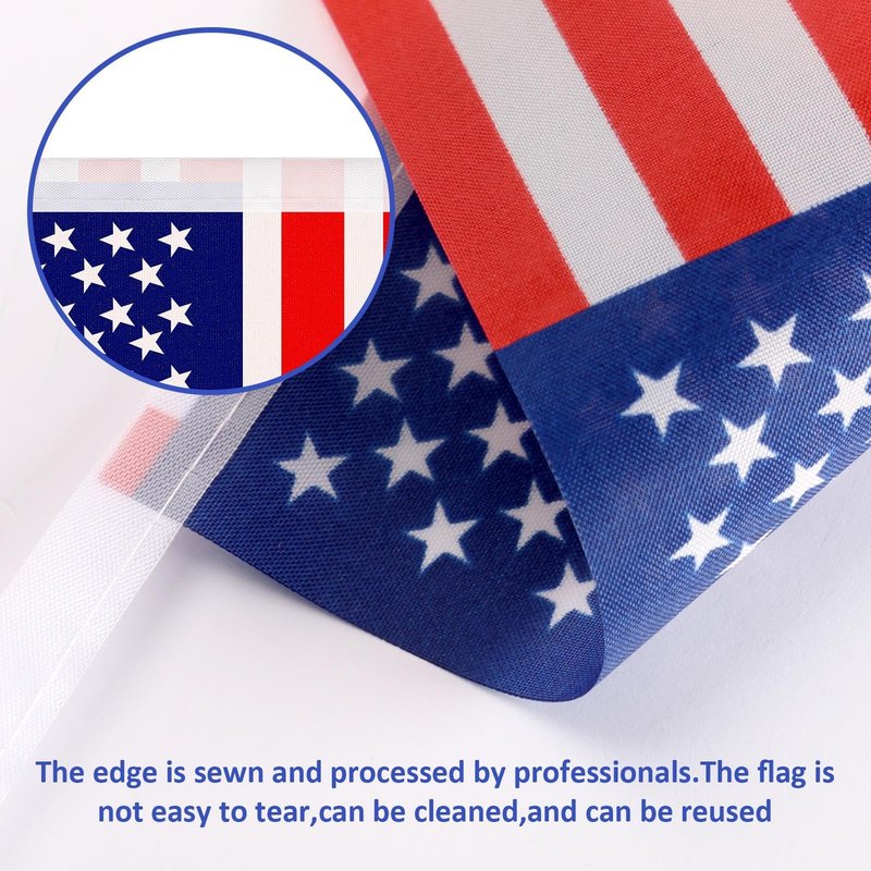 NOVWANG American Flag Banner - 100PCS USA Flag Banners for Independence Day, Patriotic Events, Sports, Bars Decorations