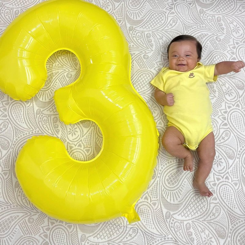 Yellow Number 5 Balloon 40 Inch, 5th Birthday Party Decorations for Children, Giant 5 Foil Balloon for Party Supplies