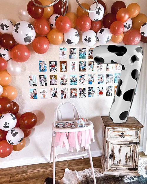 Cow Print Number 26 Balloon 40 inch, 26 Number Balloons, 26th Cow Farm Barnyard theme Birthday Decorations for Girls Boys Kids, 26 Year Old Party Supplies