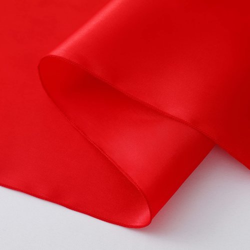 Horbaunal 2 Pack Red Satin Table Runner 12 x 108 Inch, Smooth Table Runners for Wedding Banquets Birthday Party