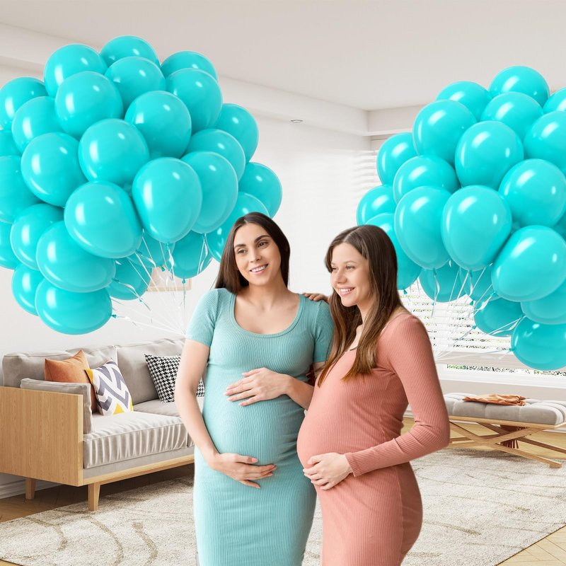 Teal Balloons 12 inch, Turquoise Latex Balloons 50pcs Party Balloons for Birthday Wedding Baby Shower Gender Reveal Bridal Birthday Party Decorations