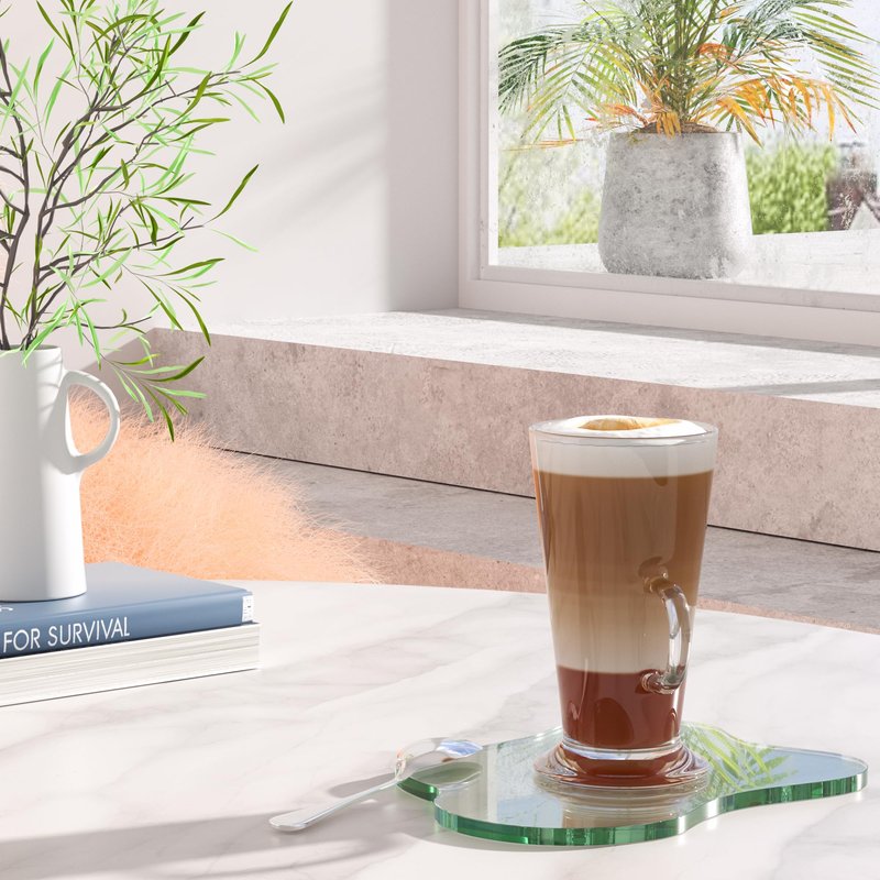 Acrylic Coaster Decorative Plates,Green Bar Drink Coaster, Clear Cloud Shape Coffee Cup Coaster, Perfect for Tabletop Protection and Accessories Display.(Green
