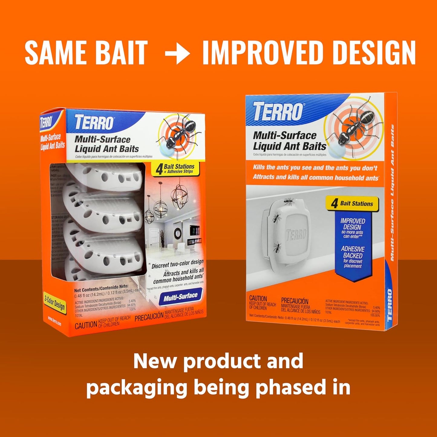 TERRO Indoor Liquid Ant Baits - Discreet Adhesive Strips for Effective Ant Control - 4 Pack
