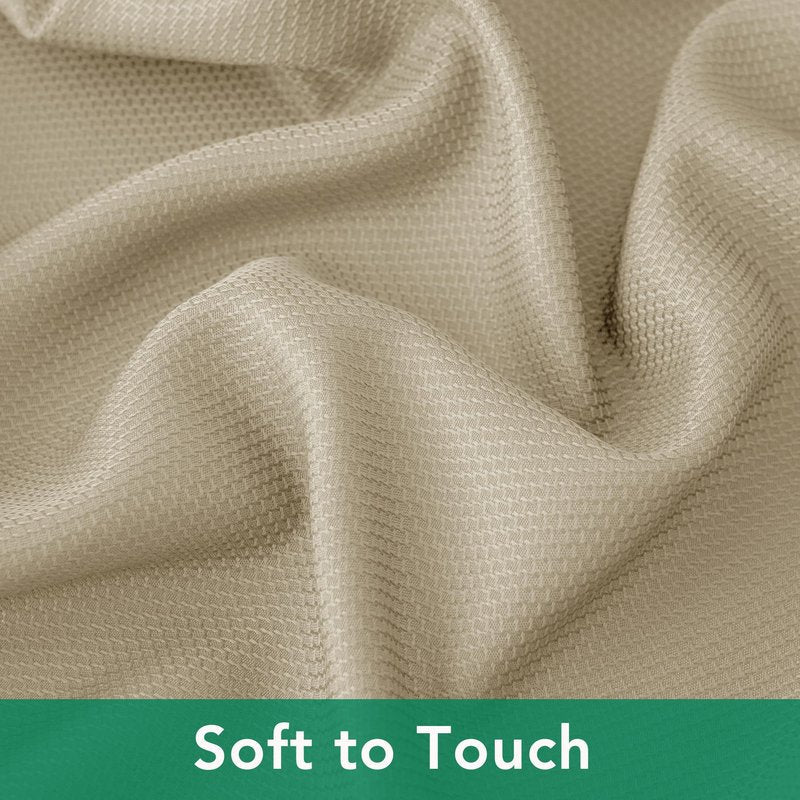 Biscaynebay Textured Fabric Tablecloths 60x108 Inches Rectangular, Natural Water Resistant Tablecloths for Dining, Kitchen, Wedding, Parties etc. Machine Washable