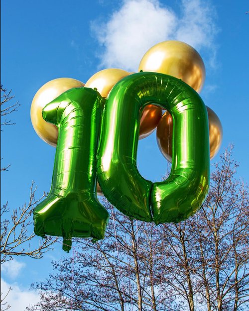 Dark Green Number 40 Balloon 40 Inch, 40th Birthday Party Decorations for Children, Giant 40 Foil Balloon for Party Supplies