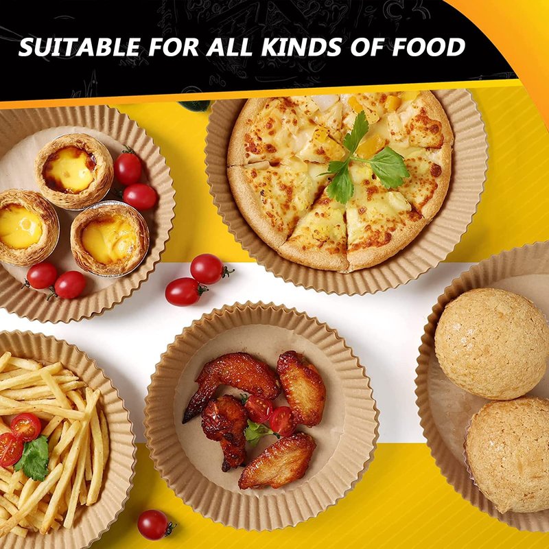 Air Fryer Liners Disposable for Ninja 4QT AF101, Airfryer Liners Round 9.5 Inch Air Fryer Paper Liners Non-stick Air Fryer Parchment Paper Liners Oil Resistant, Waterproof for 4-8Qt Basket