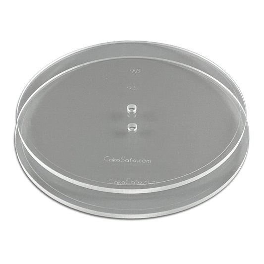 CAKESAFE – 2-9.5” Clear ¼” Acrylic Disks – Perfect Icing Tool to Smooth the Buttercream on Your Cakes