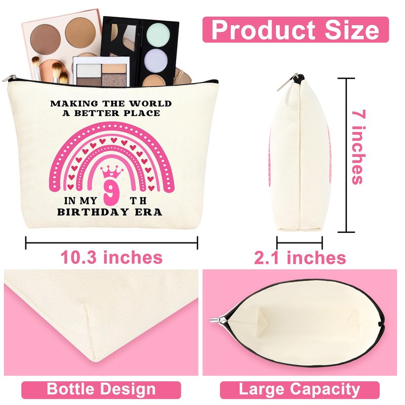 JTENGTOP 9 Year Old Beautiful Teen Girl Birthday Gifts Ideas, Gift Gifts for 9 Year Old Sweet Teen Girls, Top 9th Birthday Decorations Basket Set of 6