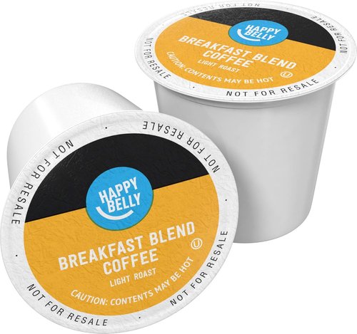 Happy Belly Light Roast Coffee Pods - Breakfast Blend for Keurig 2.0 | 24 Count