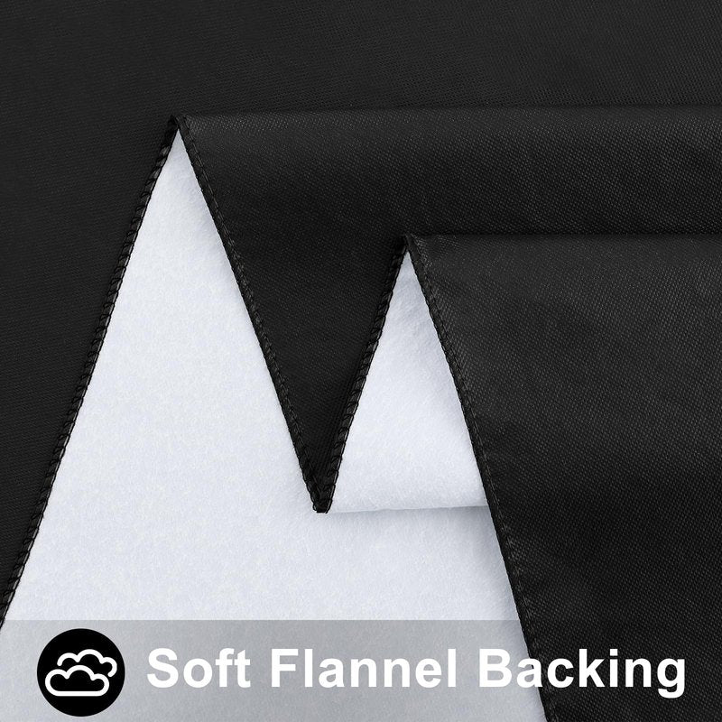 Smiry Rectangle Table Cloth 60x84 Inch, Waterproof Wipeable Vinyl Tablecloths Protector, Oil Spill Proof Plastic Table Cover for Dining, Picnic, Camping, Outdoor, Black