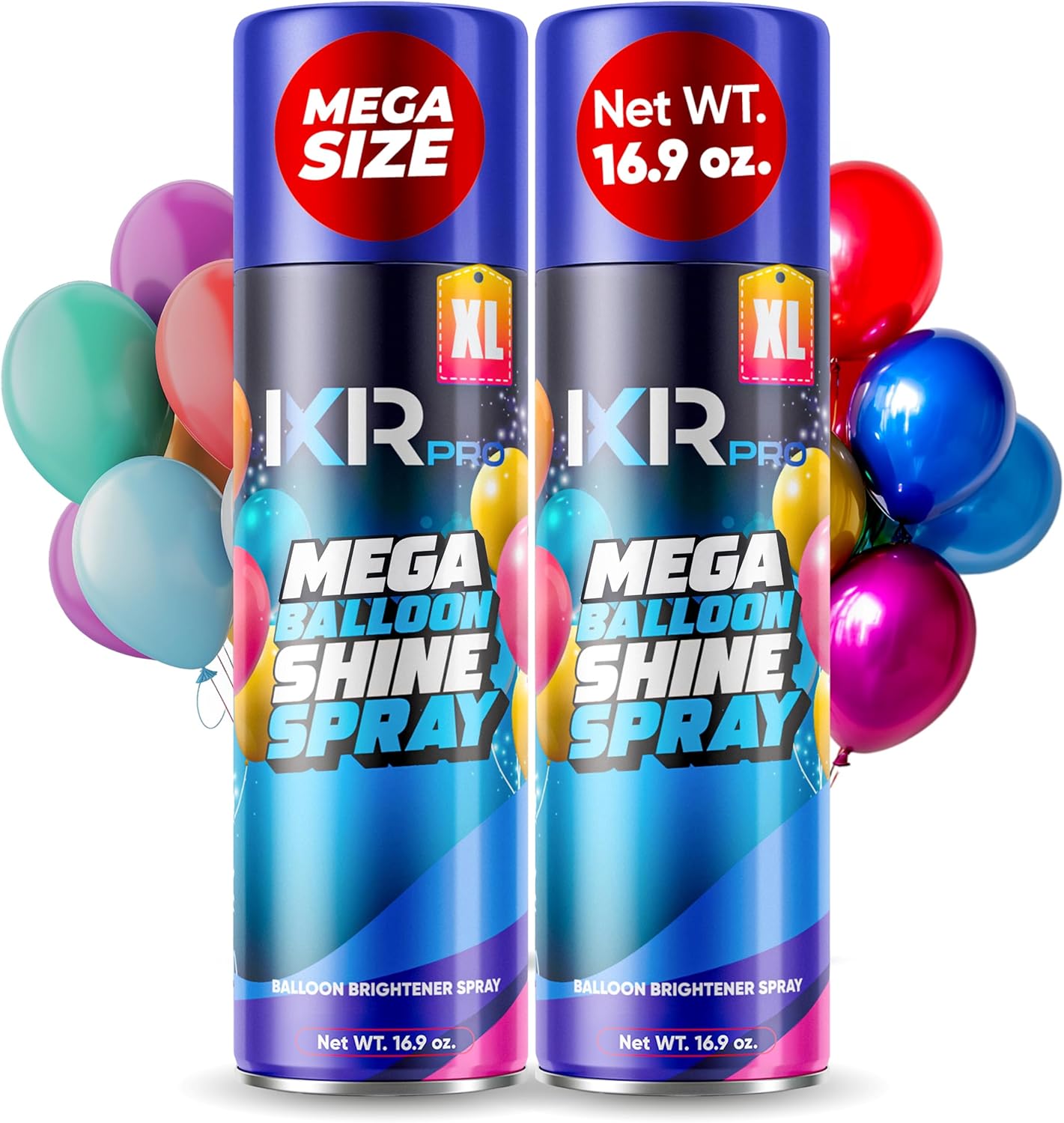 **ixirpro Balloon Shine Spray - Instant High Gloss Finish for Party Decorations | 2 x 16.9 oz**