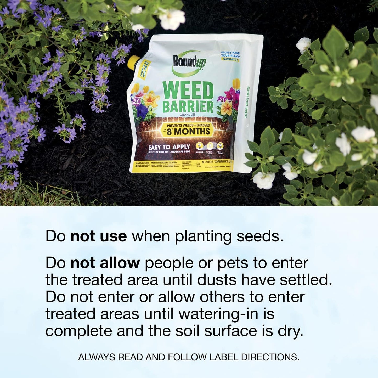 Roundup Weed Barrier Granules - Effective Weed Prevention Solution | 5.37 lbs.