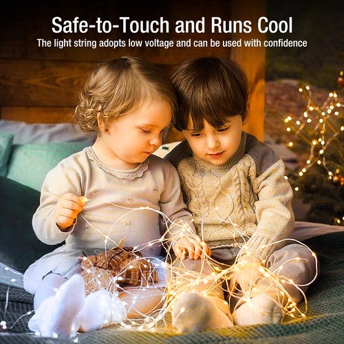 Fairdeer 20 Pack Fairy Lights Battery Operated - 7ft 20 Led Twinkle Lights 3 Modes, Bulk Mini String Lights Waterproof for Mason Jars Vases DIY Party Wedding Decoration Christmas - Warm and Cold White