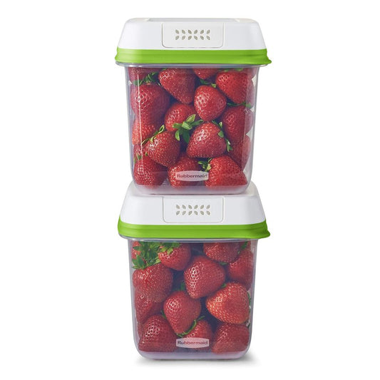 Rubbermaid FreshWorks Produce Saver, Medium Produce Storage Containers, 2 Pack