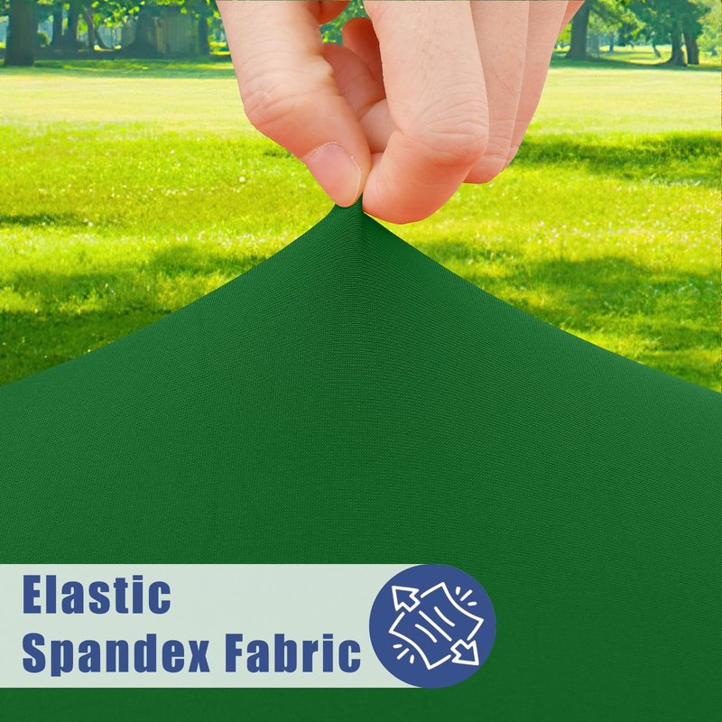 Moosfor Round Spandex Tablecloth, Elastic Fitted Waterproof Tablecloths for 36"-44" Tables, Stretch Washable Picnic Table Cover for Camping, Dining, Indoor and Outdoor, Emerald Green