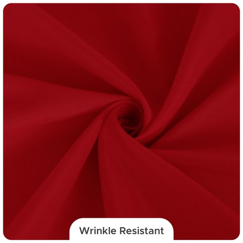 Fitable 8 Pack Round Tablecloths: Stain Resistant Wrinkle Free Circle Table Clothes, Washable Reusable Polyester Table Covers for Wedding Party Birthday Banquet Reception(Red, 120 Inch)