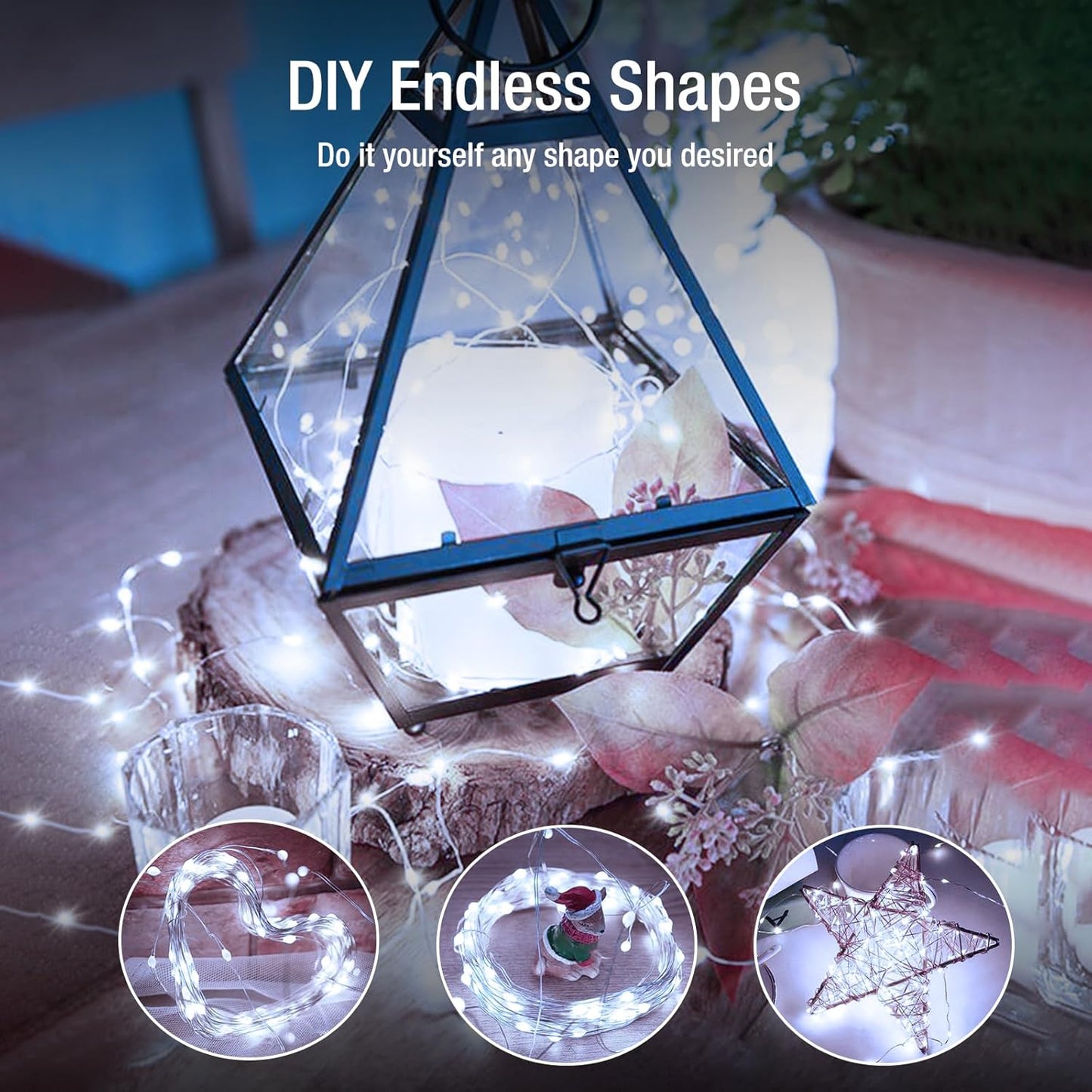 Skiennix 6 Pack Fairy Lights - 7ft 20 LED Twinkle Lights | Waterproof Mini String Lights for DIY Decor