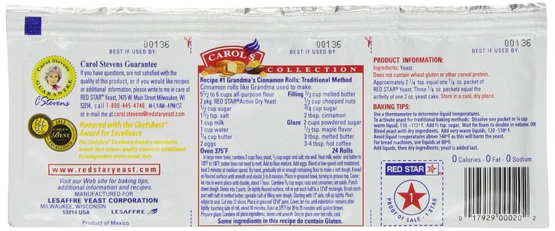 Red Star Active Dry Yeast, 3 Count