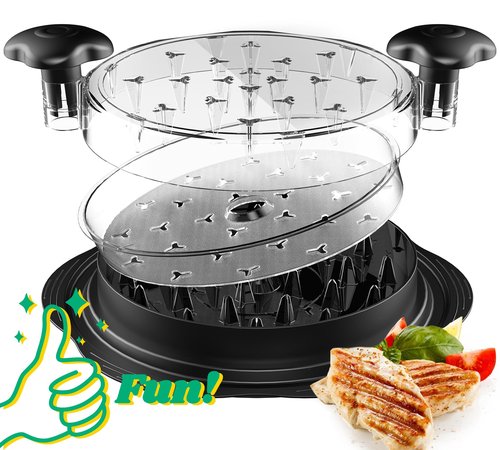 Chicken Shredder with Removable Plate - Manual Meat Shredder Tool with Transparent Lid & Cleaning Brush, Dishwasher Safe Kitchen Gadget for Shredding Chicken, Pork, Beef, Pulled Pork(Red)