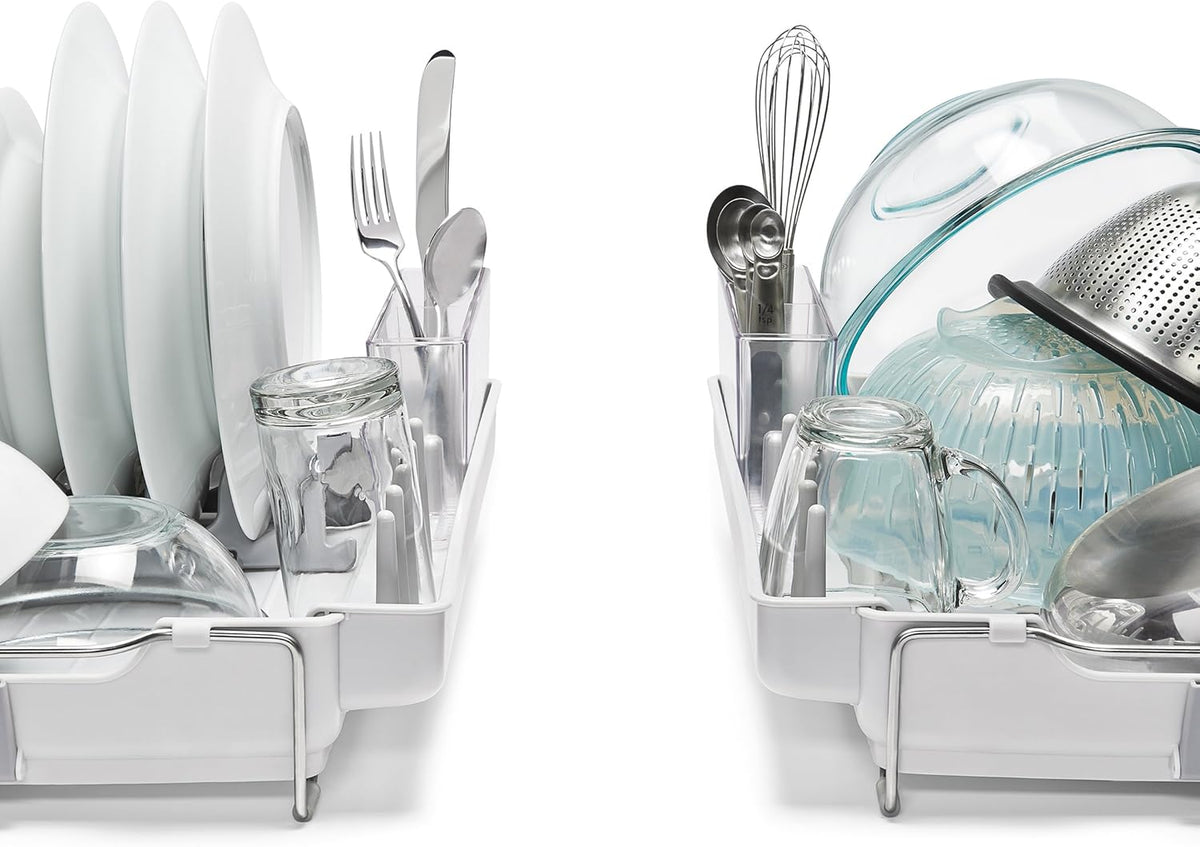 OXO Good Grips Foldaway Dish Rack - Space-Saving Design for Efficient Drying | Compact & Durable