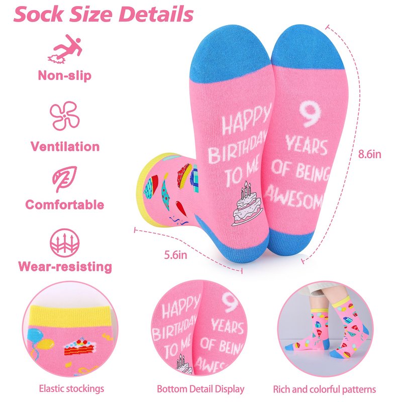 JTENGTOP 9 Year Old Beautiful Teen Girl Birthday Gifts Ideas, Gift Gifts for 9 Year Old Sweet Teen Girls, Top 9th Birthday Decorations Basket Set of 6
