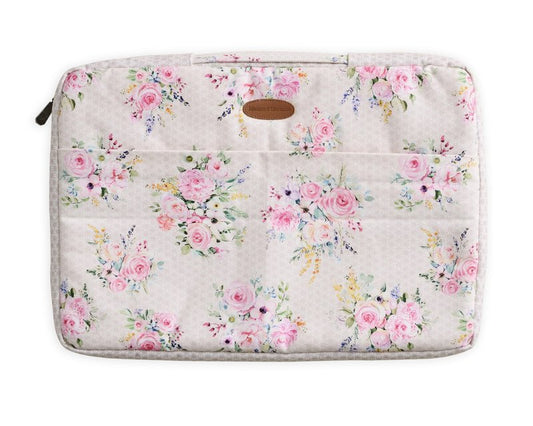 Maison d'Hermine Laptop Sleeve case Upto 13.5 inch Stain and Water Repellent Cotton Canvas Easter Gifts - Sweet Rose Lavender