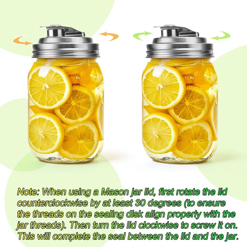 Mason Jar Pour Spout Lid Stainless Steel, Regular Mouth Pour Spout Flip Cap Lids for Mason Jars, Anticracking Leak Proof Seal Cover Airtight for Drinking Salad Dressing & Food Storing(2PCS)