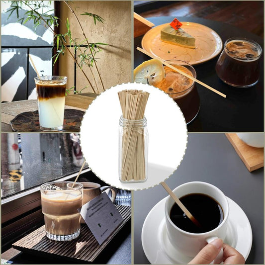 KTOJOY Wooden Coffee Stirrers, 1000 Disposable 5.5" Stir Sticks, for Coffee & Cocktails, Swizzle Drink Sticks, Coffee Bar Accessories
