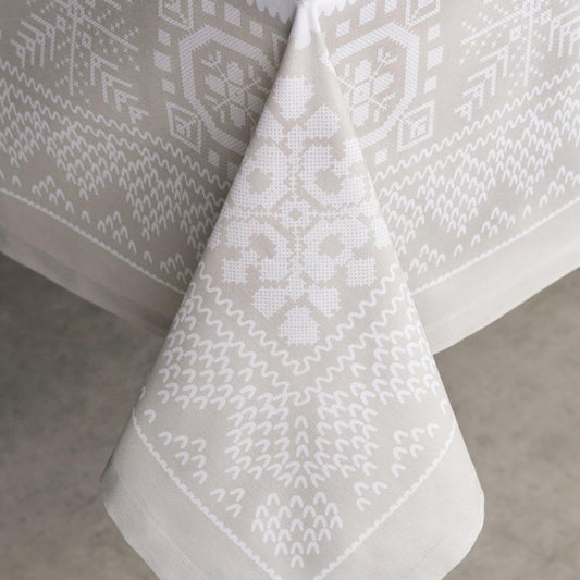Maison d' Hermine Table Cloth Rectangle Table 100% Cotton 60 x 120 Inches Fall Tablecloth Reusable Everyday Use for Thanksgiving Christmas Decorations Dining Farmhouse Party (Cozy Christmas)