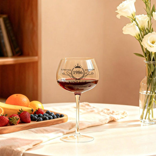 L＆J Home 40TH Birthday Gifts, Vintage 1986 Engraved Wine Glass for Women, Happy 40th Birthday Decorations, Funny Birthday Gift Ideas for Her, Sister, Friends, Daughter, Mom - Turning 40 Present
