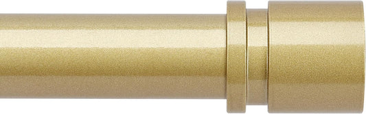 Byondeth Adjustable Curtain Rods - 16 to 60 Inches | 1-Inch Diameter with Flash Gold Aluminium Finials