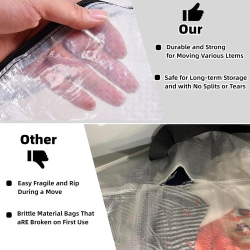 Clear Storage Bags by [Brand Name] - 2 Pack Zippered Organizers for Blankets, Clothes & Bedding