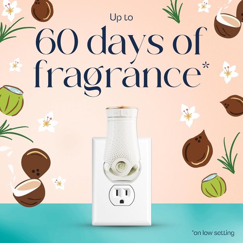 Glade PlugIns Refills Air Freshener - Coconut Water & Beach Grass Scent | 1.34 Fl Oz, 2 Count
