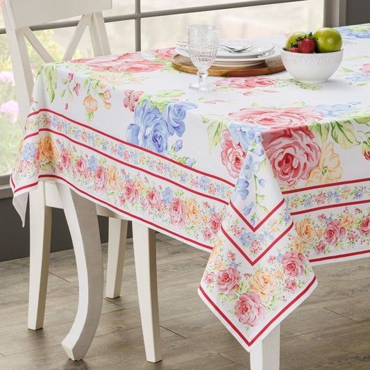 Maison d' Hermine Table Cloth Rectangle Table 100% Cotton 60 x 120 Inches Tablecloth Reusable Decorative for Dining Kitchen Room Farmhouse Home Gifts for Mothers Day Spring Summer - Vintage Floral