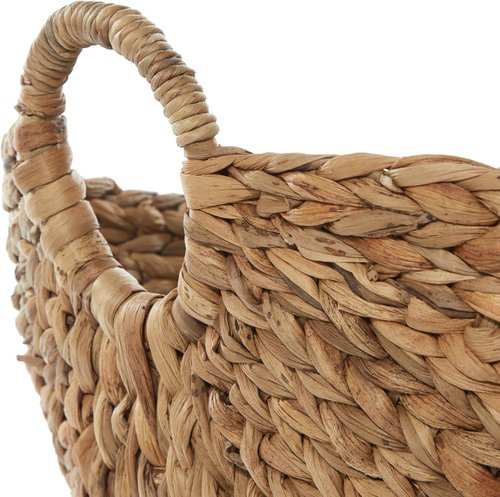 Deco 79 Seagrass Storage Basket - Large Woven Organizer with Ring Handles | 20" x 18" x 19", Brown