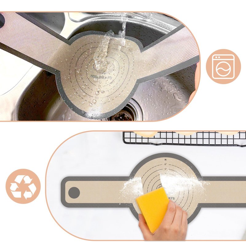Koolstuffs Silicone Bread Sling for Dutch Oven, 2 PCS Non-Stick & Easy Clean Reusable Sourdough Mat, Sourdough Bread Baking Supplies, Tools ＆ Accessories